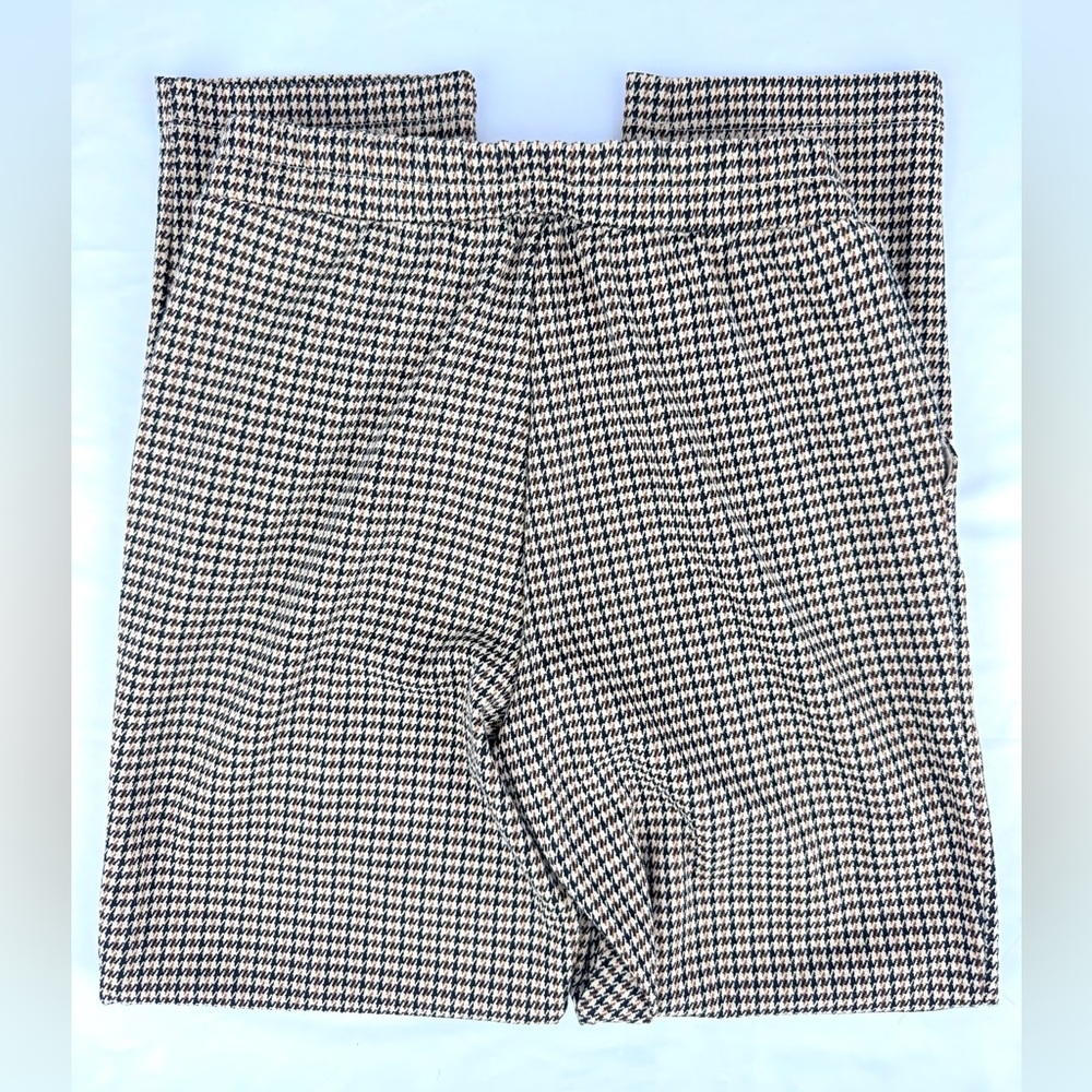 A New Day Brown Herringbone Printed Straight Leg Dress Pant - Picture 2 of 6